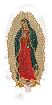 DASOV 110 WT Lady of Guadalupe Clouds White